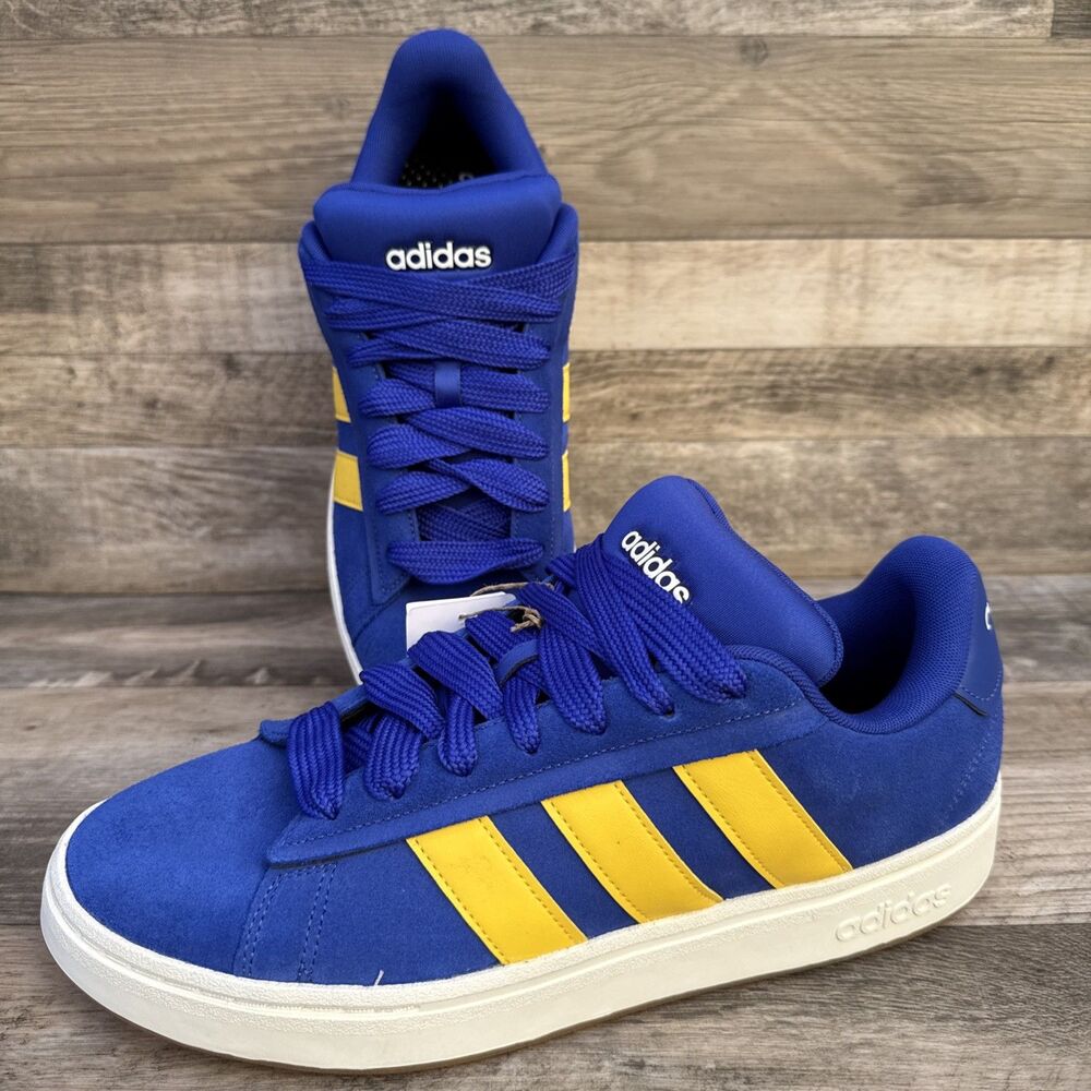 Adidas Grand Court Alpha 00s Men’s Sneakers Blue Yellow Size 12 New JI1714